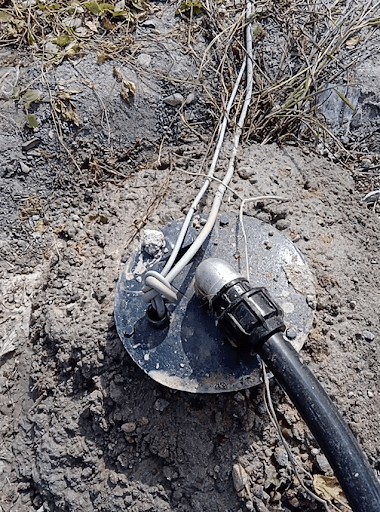 Freshly drilled well